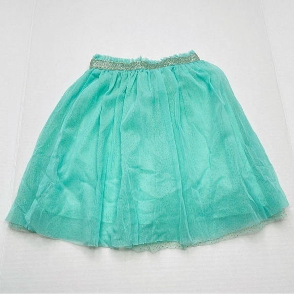 Cat & Jack Tutu Skirt Mint & Gold Dot Gold Bow - Picture 2 of 5